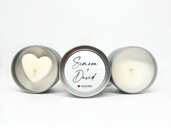 Custom Candle Favors- 4 oz tins